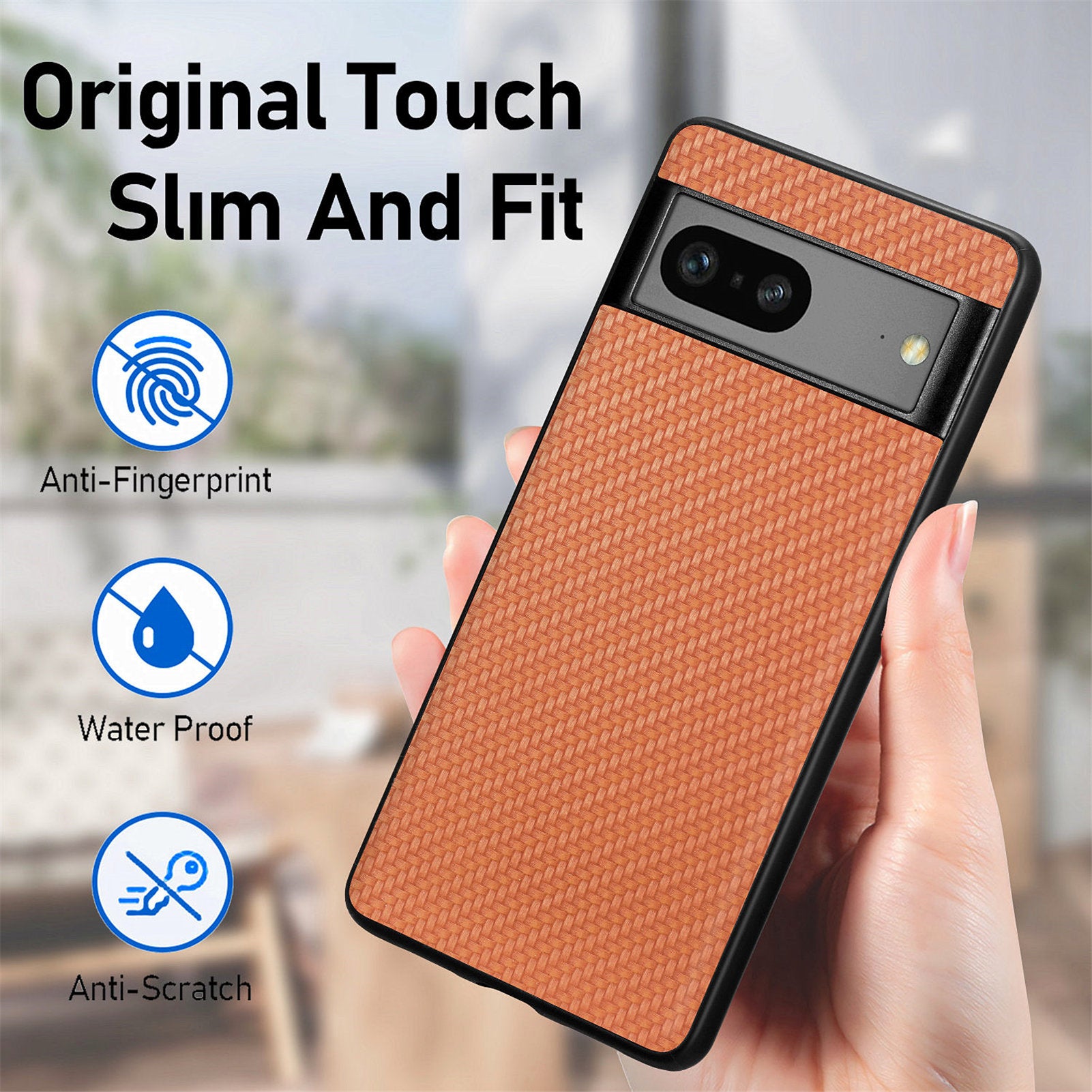 For Google Pixel 7a 5G Carbon Fiber Texture Phone Back Case PU Leather Coated PC TPU Shockproof Cover For Google Pixel 7a 5G Carbon Fiber Texture Phone Back Case PU Leather Coated PC TPU Shockproof Cover
